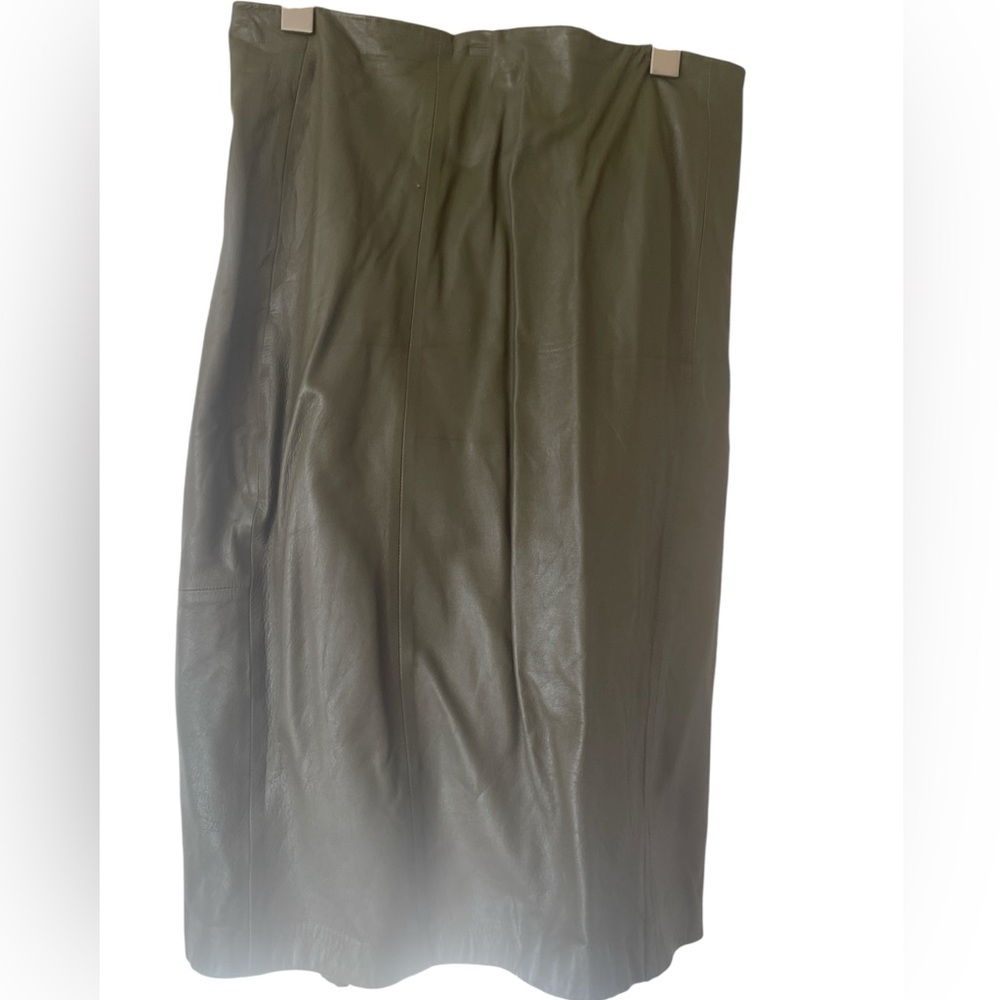 Banana Republic Heritage Collection Olive Leather Skirt